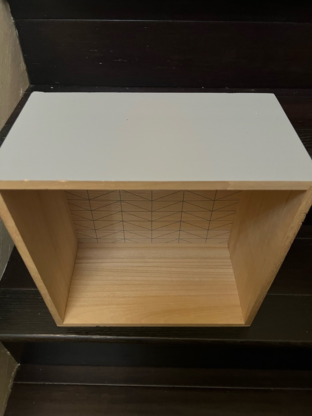 Nordstrom Minimalist Wooden Display Cube Shelves- 2 Light Gray